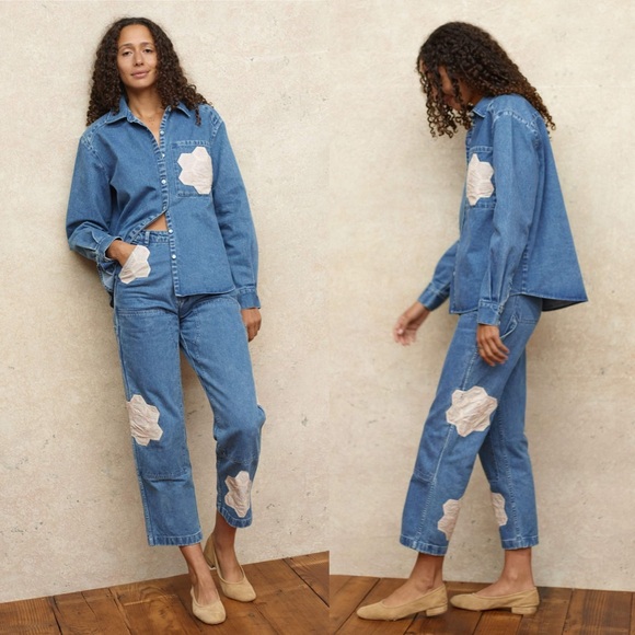 Christy Dawn Other - Christy Dawn Denim Patchwork Set - Aiden Pant and Patti Top